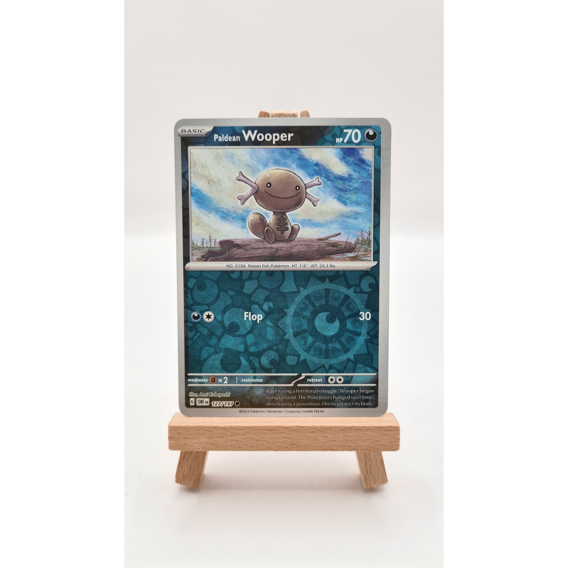 Paldean Wooper (OBF 127) Reverse Holo