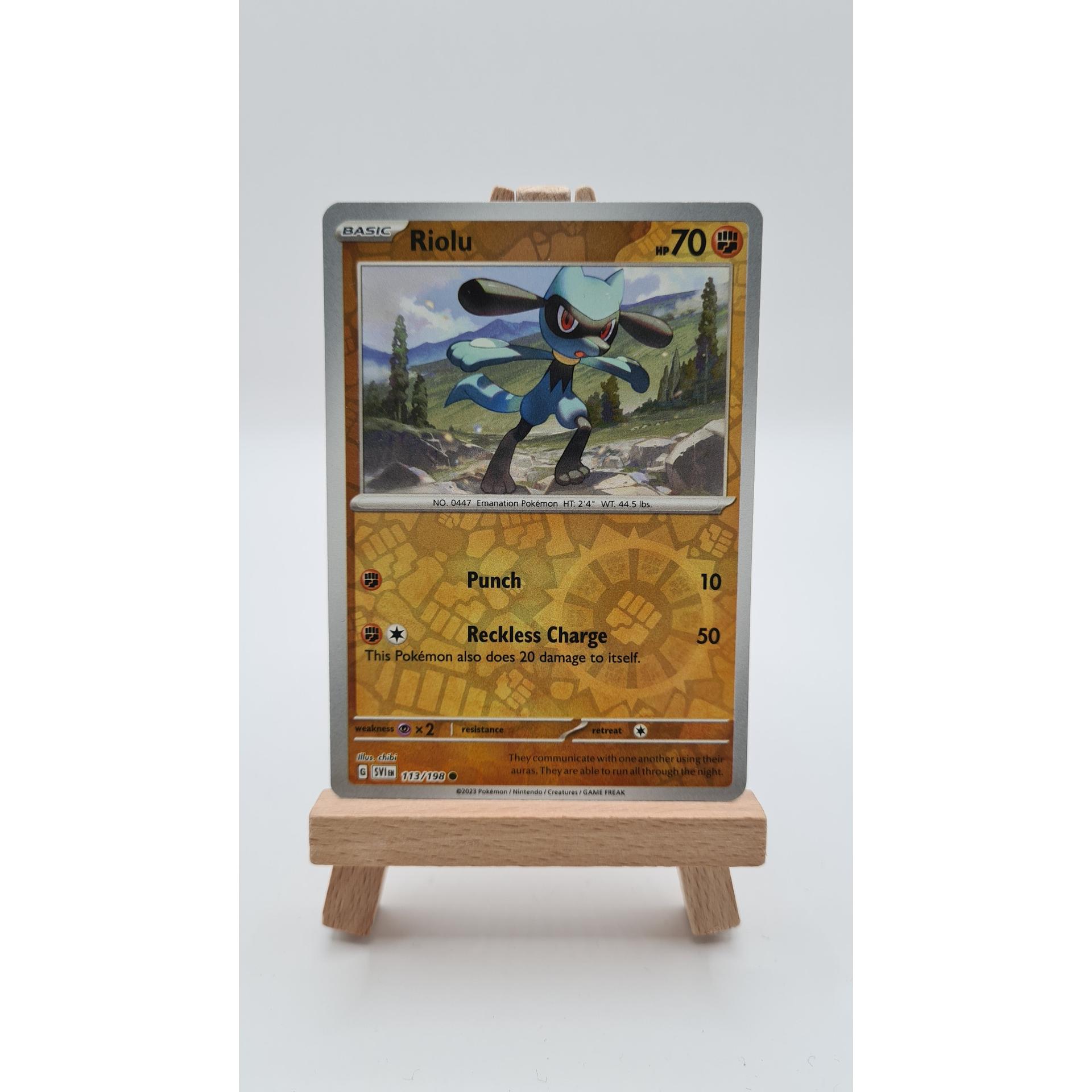 Riolu (SVI 113) Reverse Holo