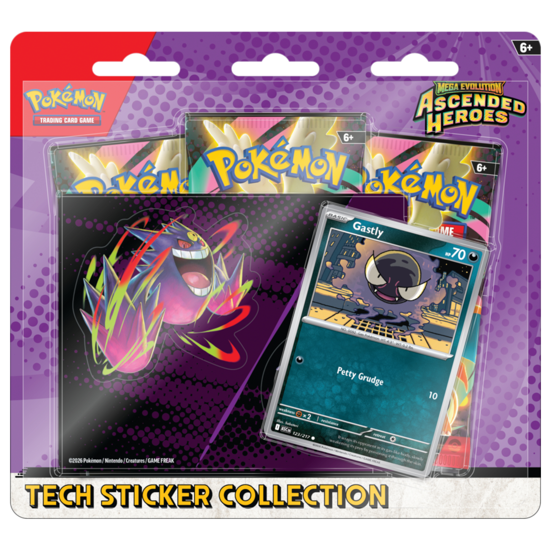 Pokémon TCG: Mega Evolution - Ascended Heroes - Tech Sticker Collection - Gastly/Mega Gengar