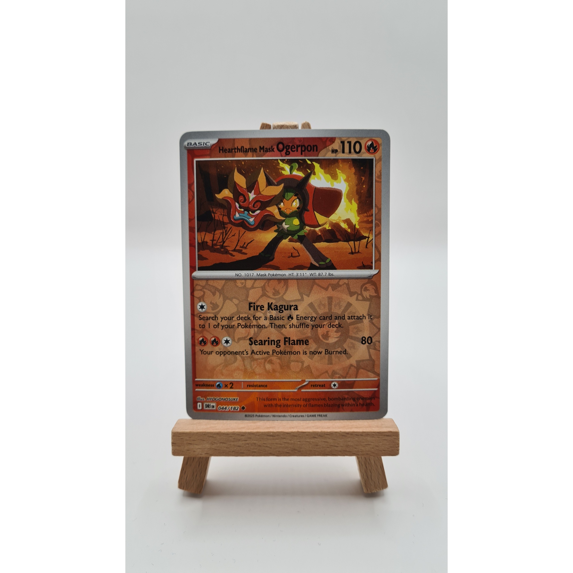 Hearthflame Mask Ogerpon (DRI 044) Reverse Holo