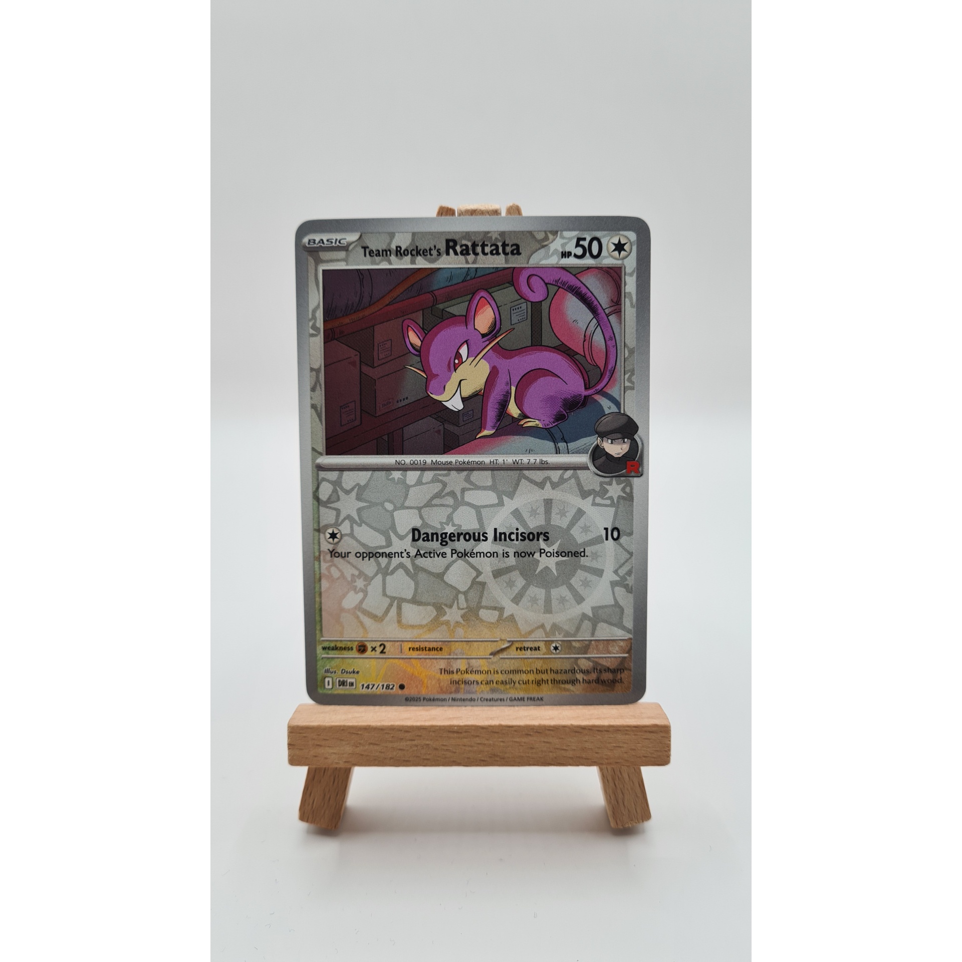 Team Rocket's Rattata (DRI 147) Reverse Holo