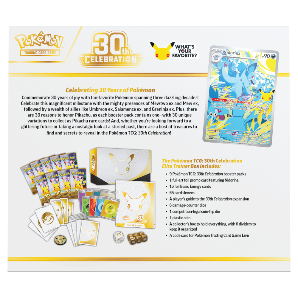 Pokémon TCG: 30th Celebration - Elite Trainer Box - obrazek 3